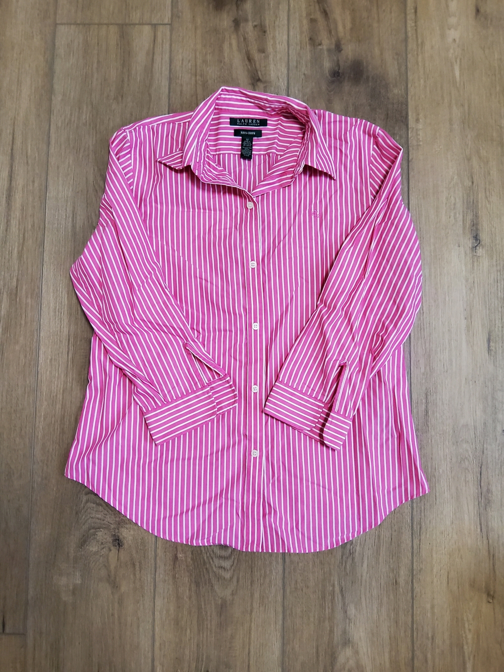 Lauren Ralph Lauren Non Iron Preppy Stripe Button-Down Shirt